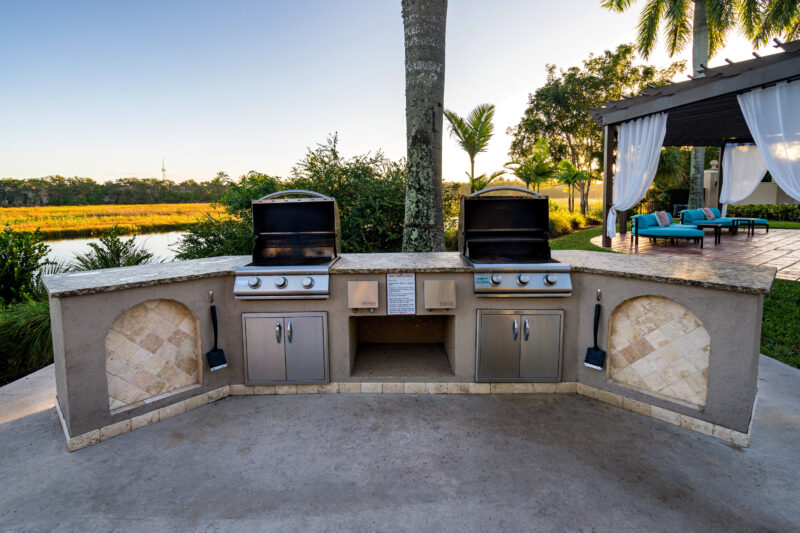 Poolside Grilling Area