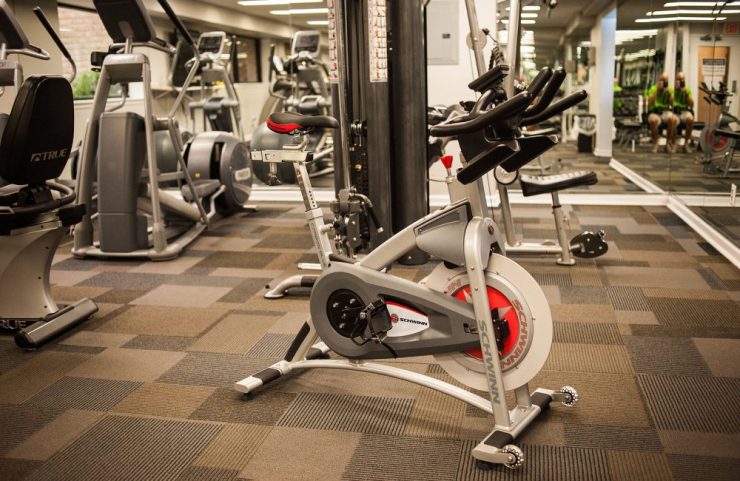 stationary bike in the fitness center 