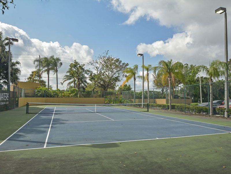 Lighted tennis court