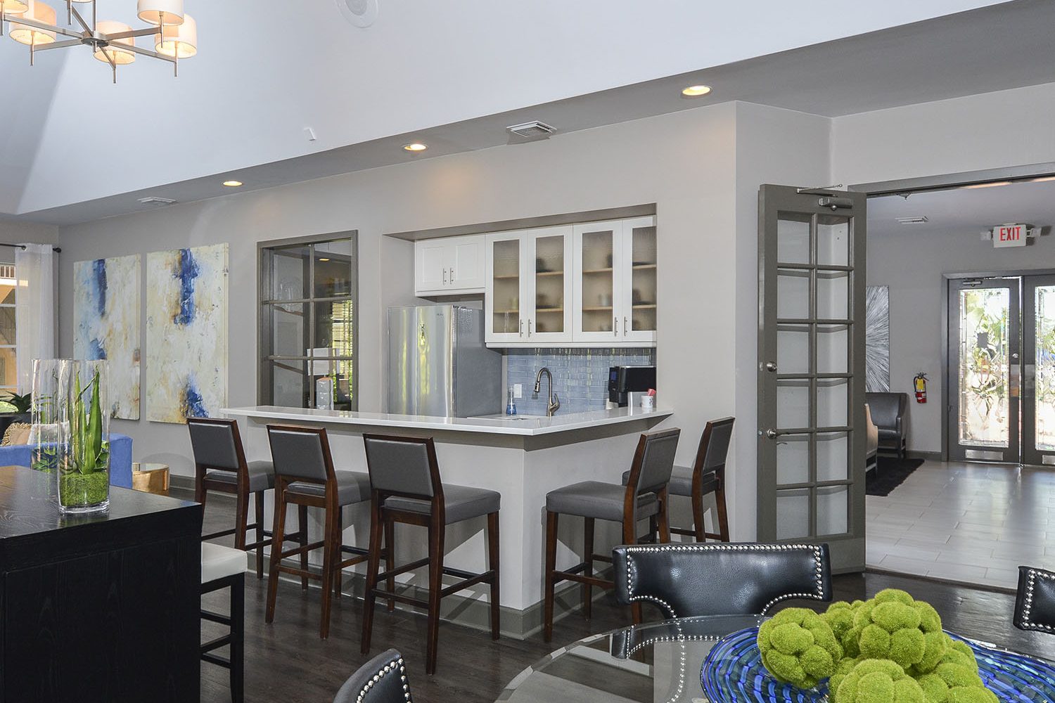 close up of the kitchen bar in the clubhouse