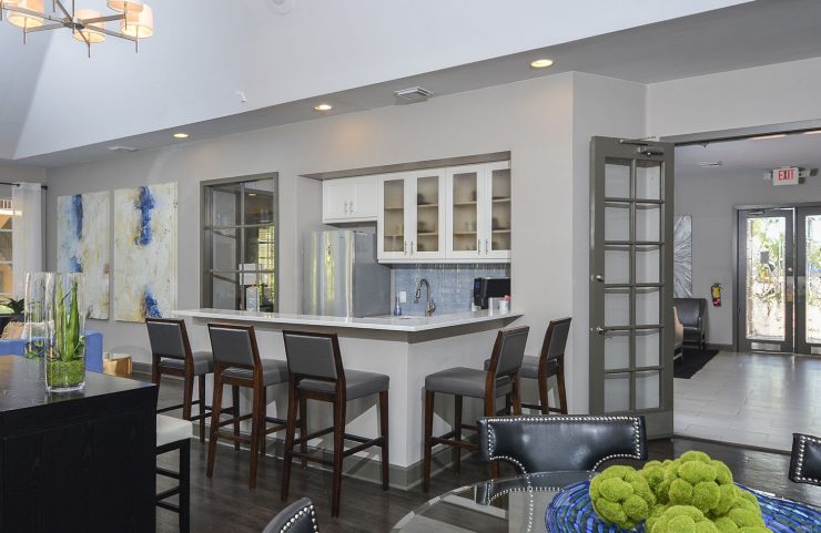 close up of the kitchen bar in the clubhouse