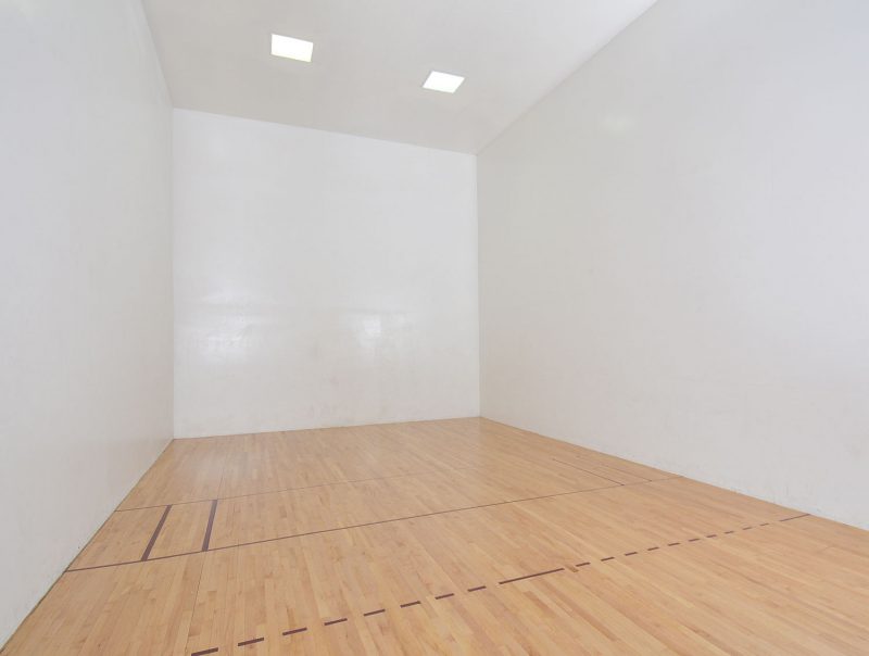 Indoor air conditioned racquetball court