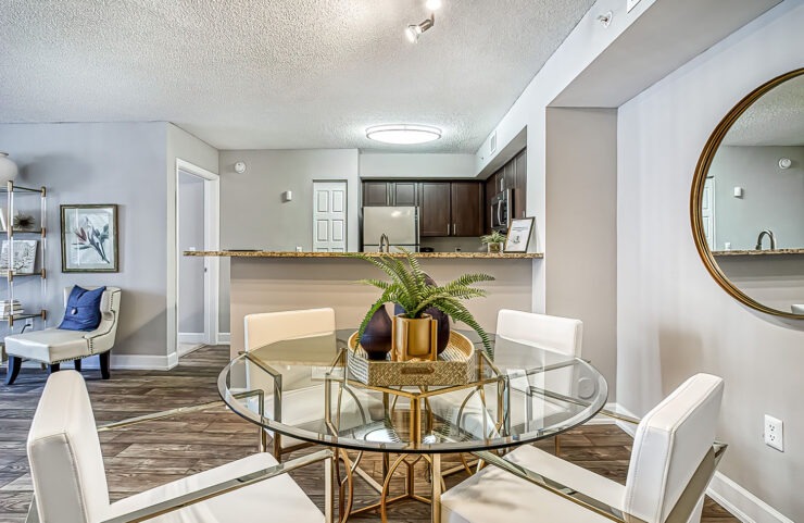 Dining area open to kitchen