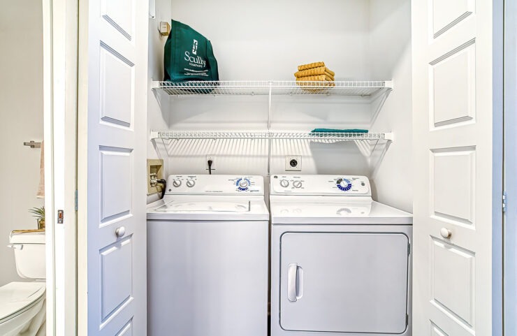 full size washer and dryer in unit