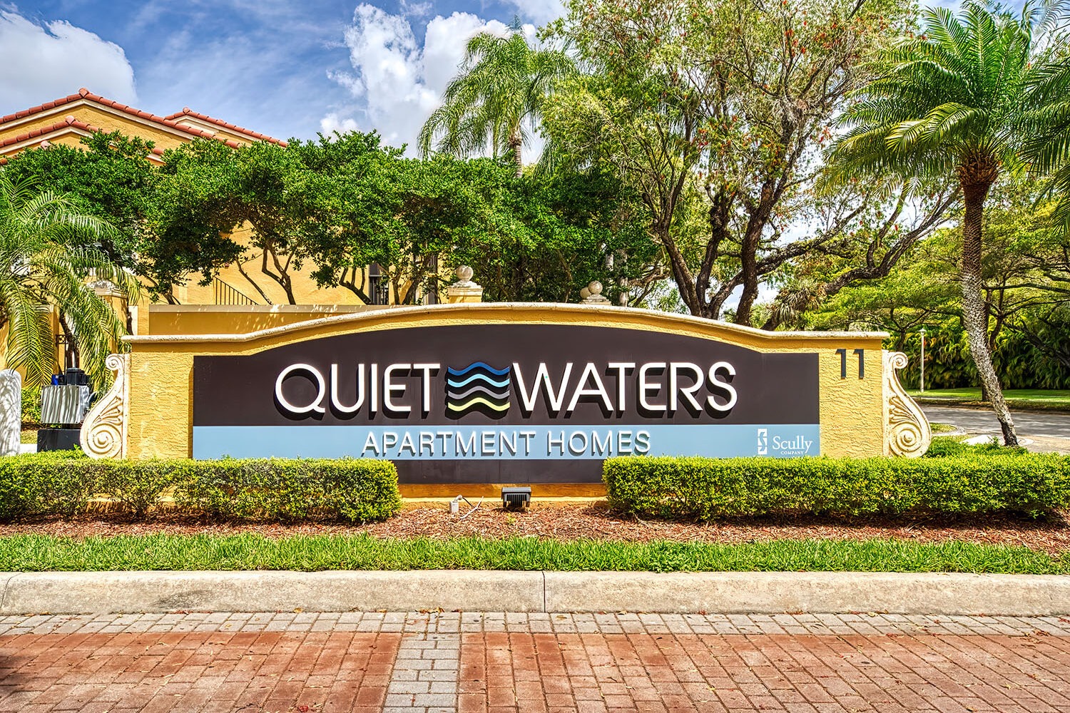 quiet waters sign at the front entrance