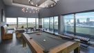 billiards in the resident lounge with more views of the city 