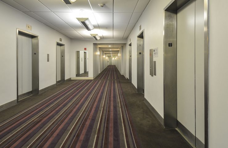 elevators and hallway 