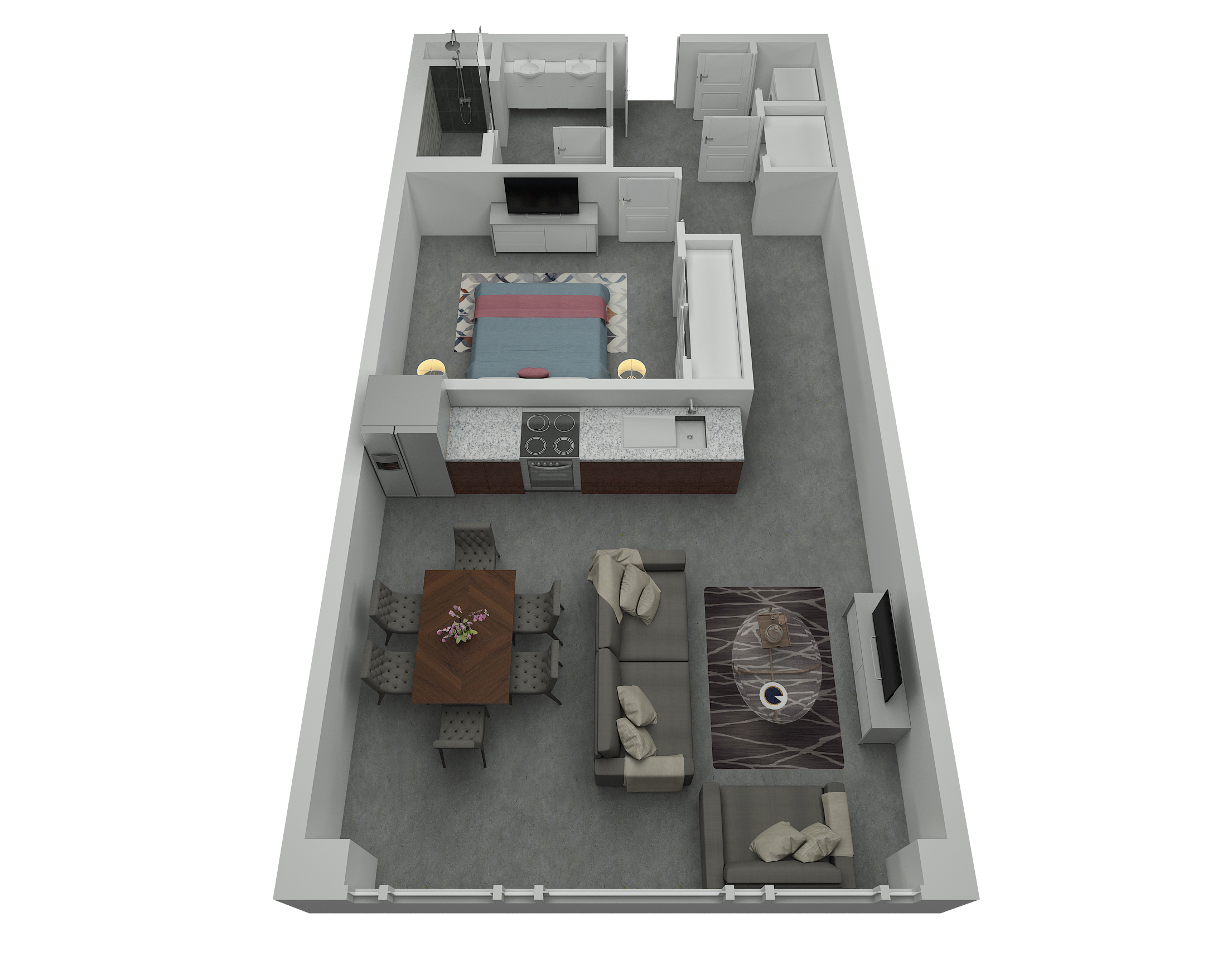 A1 - 1 Bedroom, 1 Bathroom