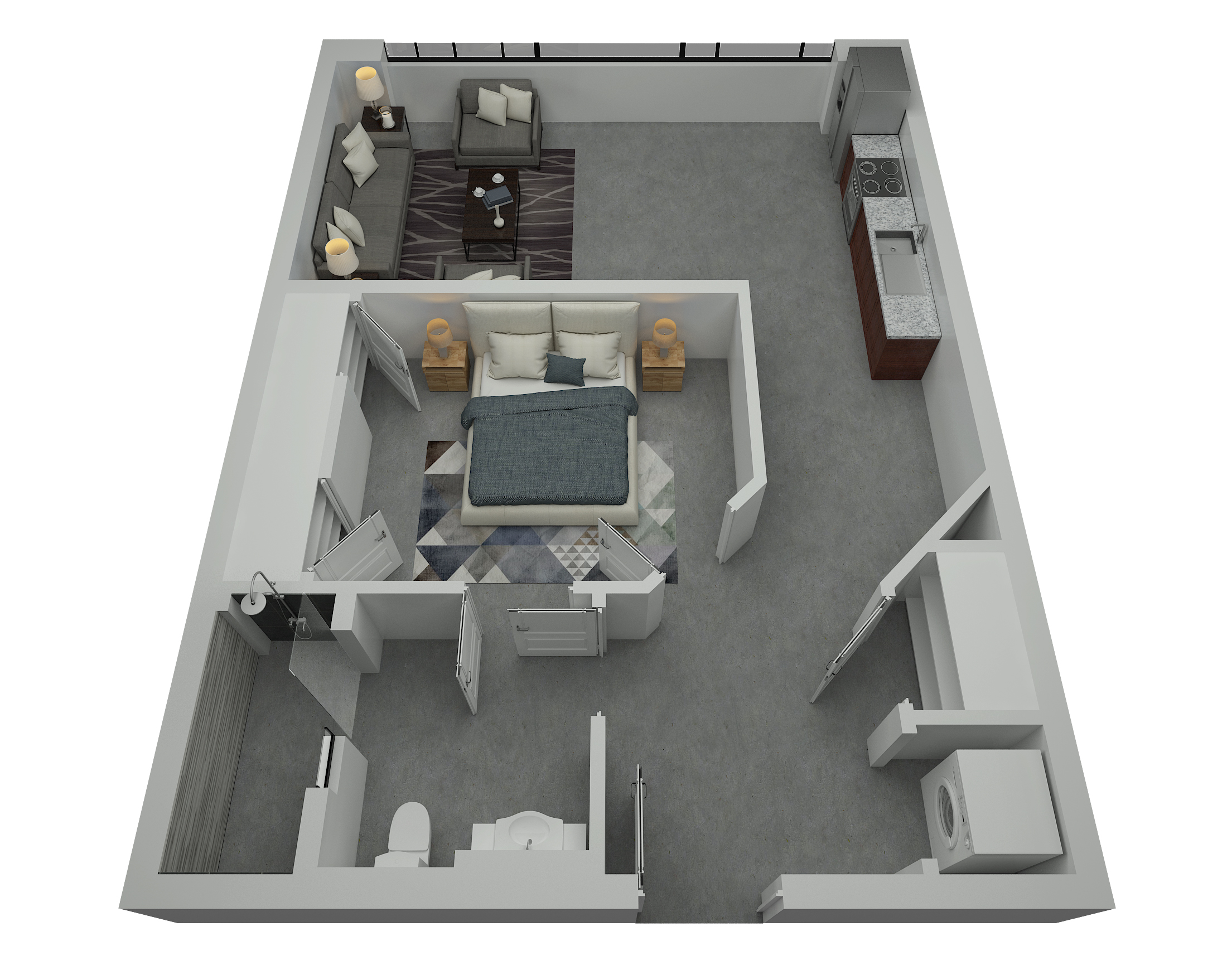 A3 - 1 Bedroom, 1 Bathroom
