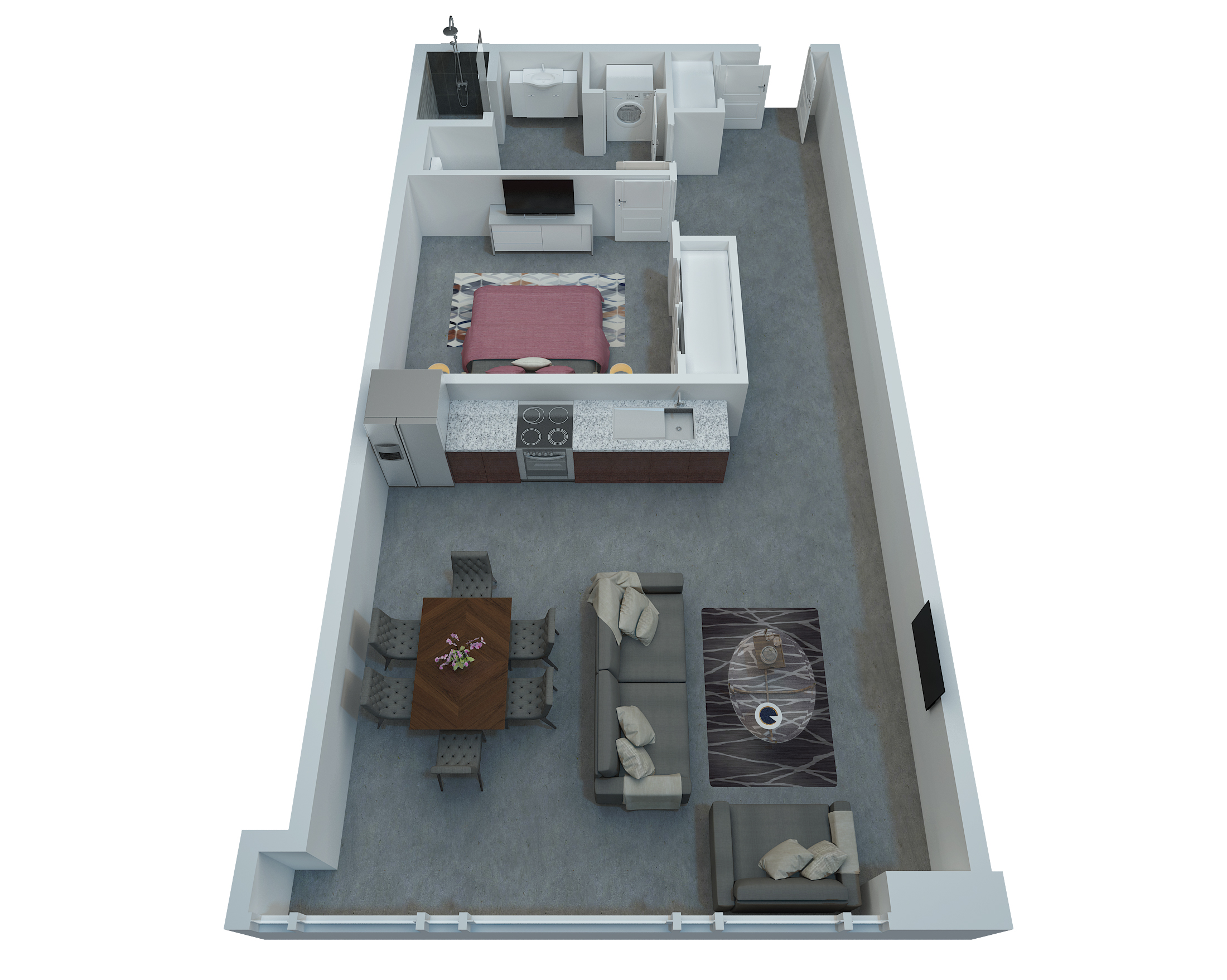A4 - 1 Bedroom, 1 Bathroom