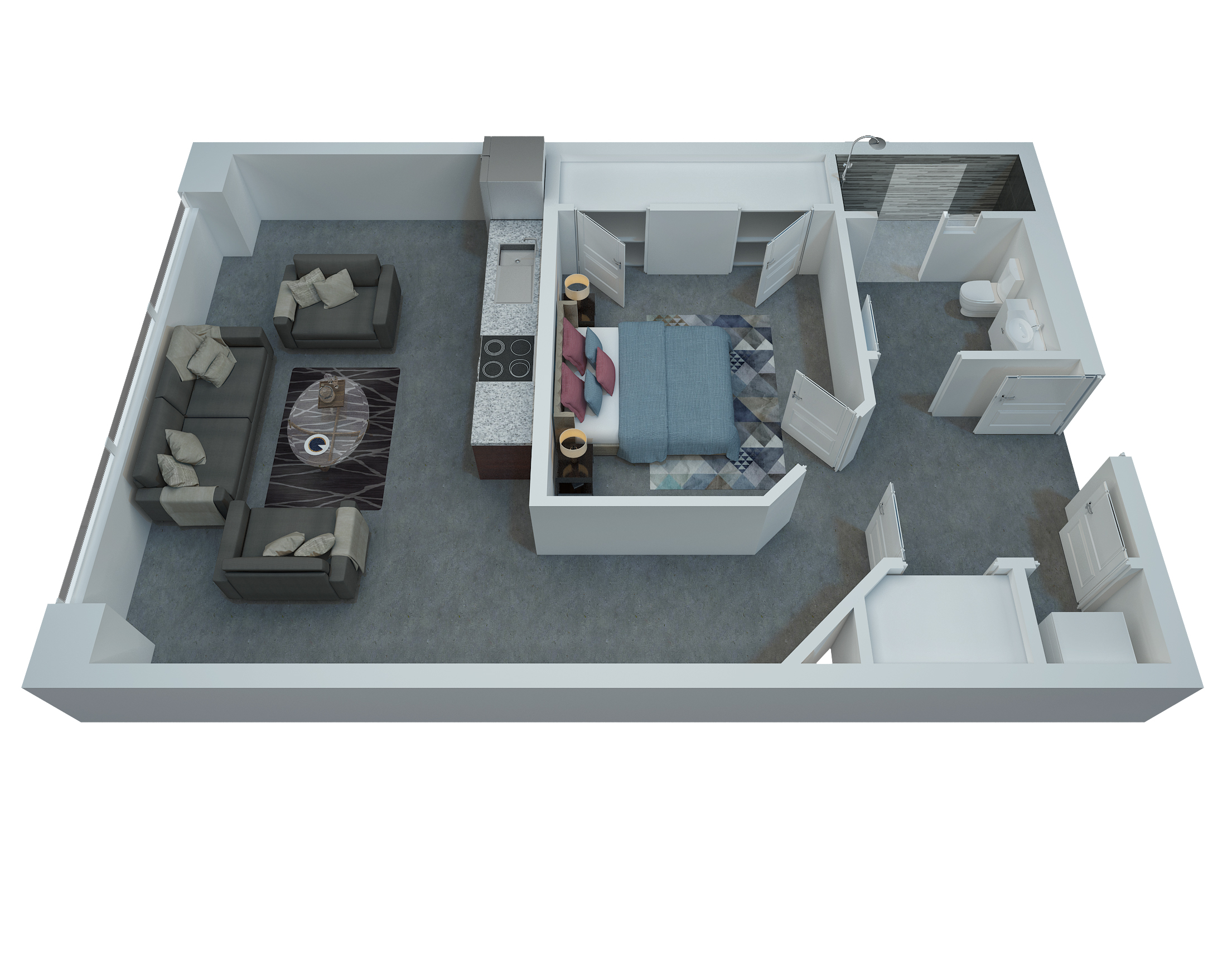 A6 - 1 Bedroom, 1 Bathroom