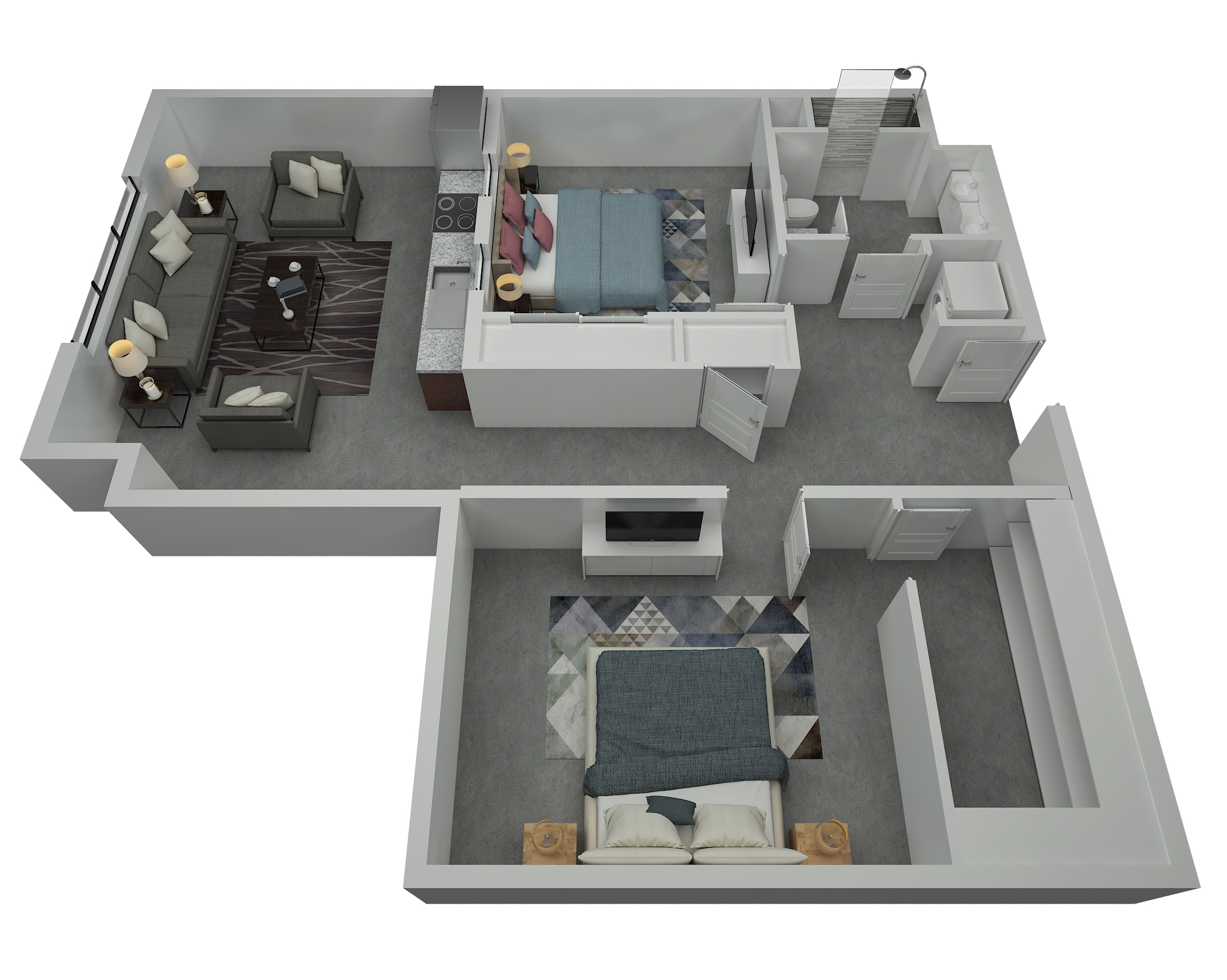 C2 - 2 Bedroom, 1 Bathroom