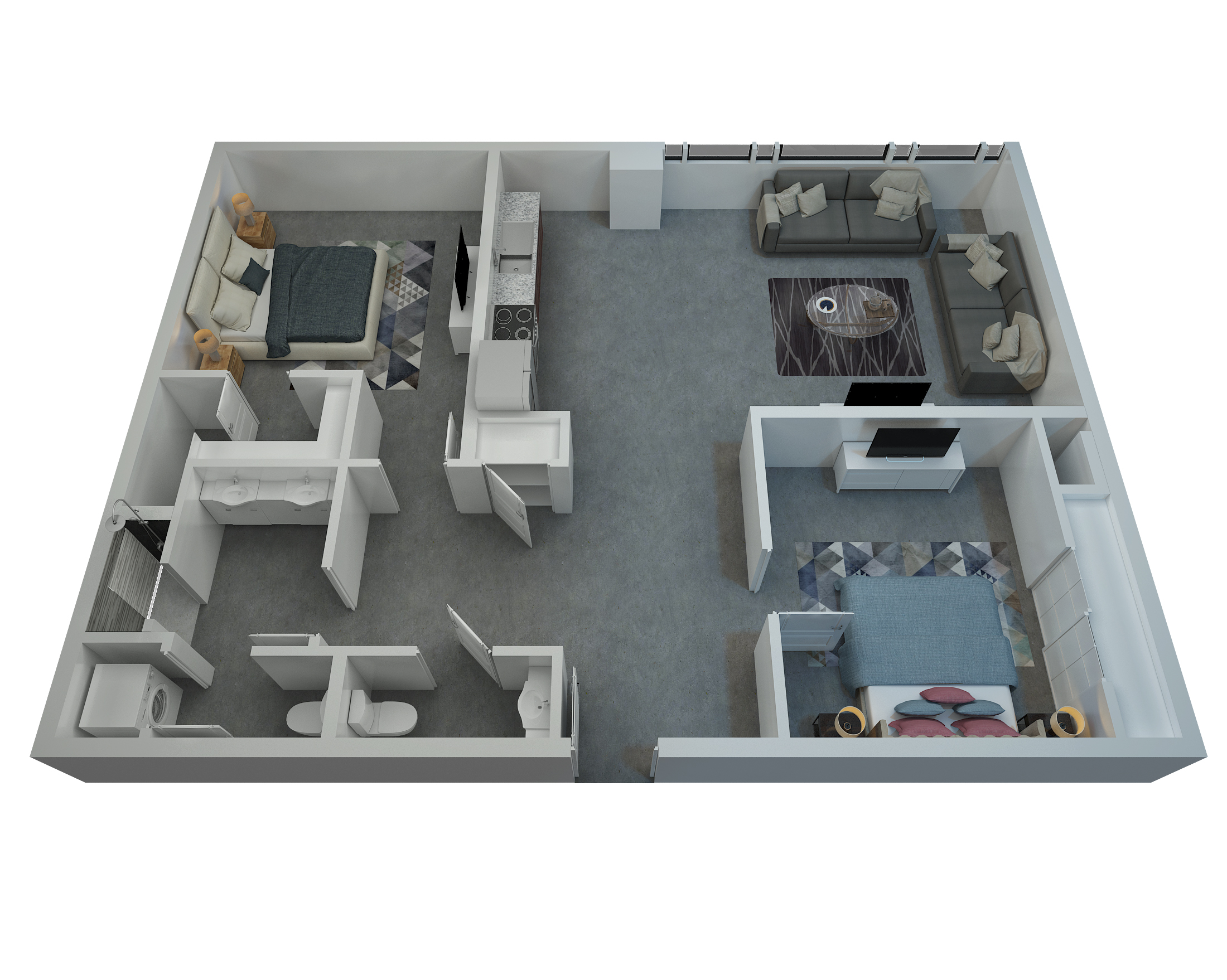 C3 - 2 Bedroom, 1 Bathroom