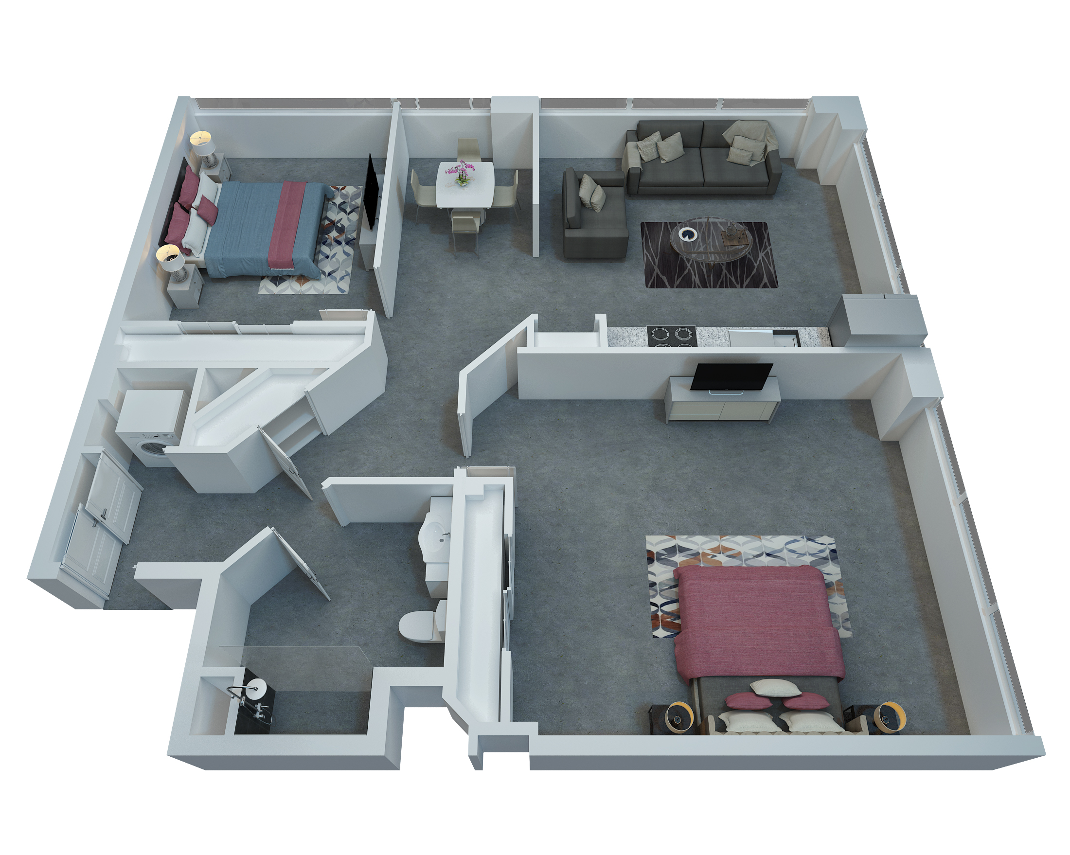 D3 - 2 Bedroom, 1 Bathroom