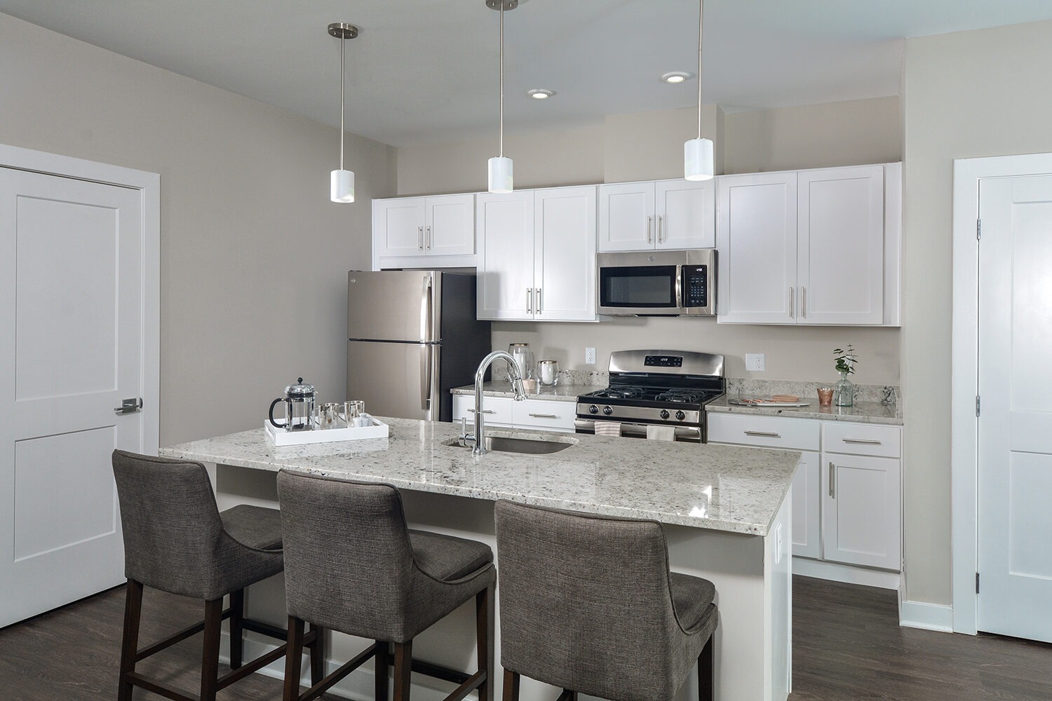 kitchen with large island