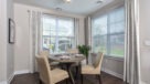 dining room with plank flooring