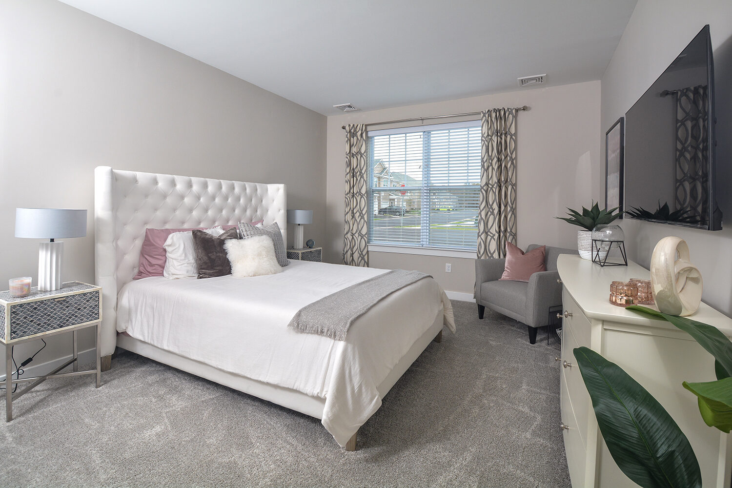 bedroom with large window