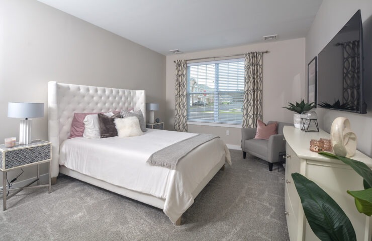 bedroom with large window