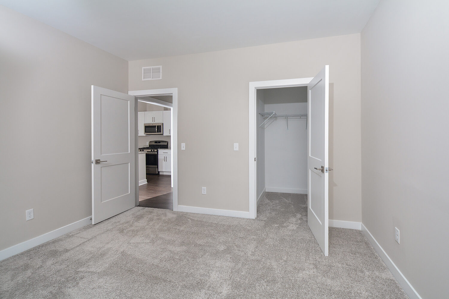 bedroom with walkin closet