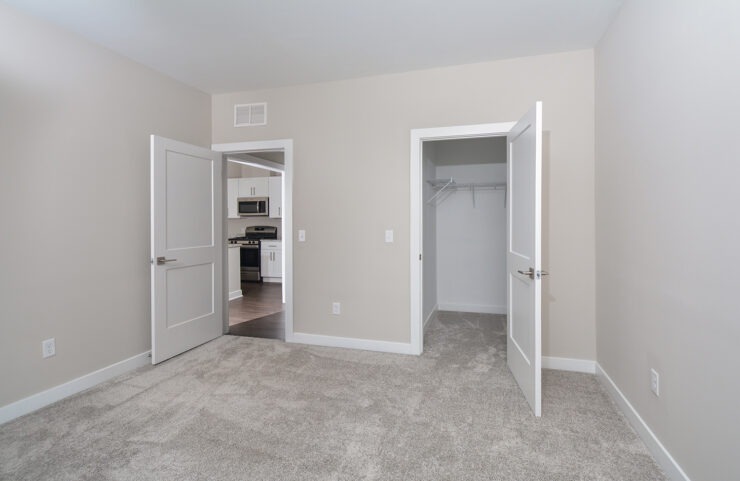 bedroom with walkin closet 