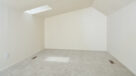 third floor carpeted loft with sky lights