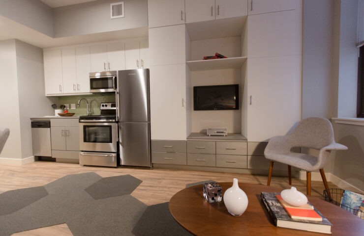 built-in storage cabinets