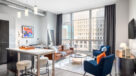 Open Floor Plan Layout With Designer Lighting and Ample Sunlight