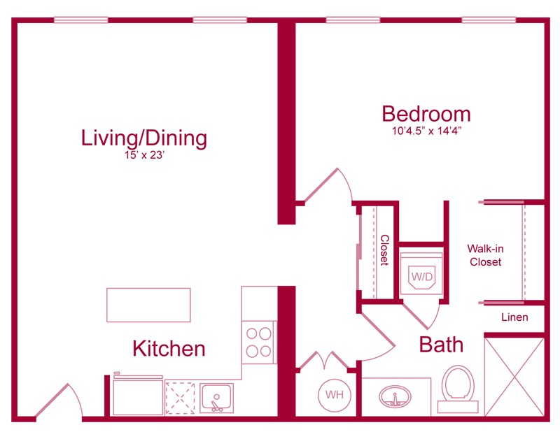 203 - 1 bed 1 bath - 780 SF