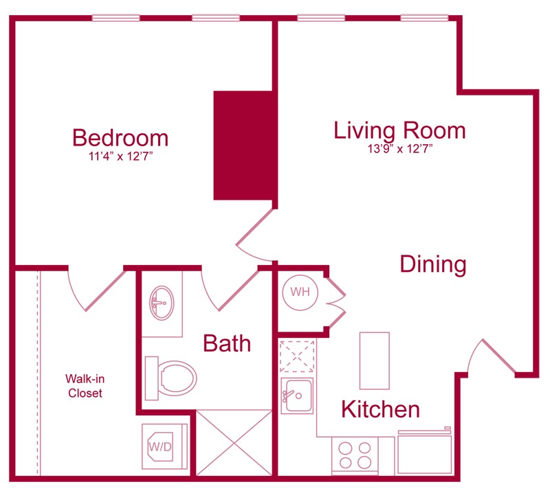 204 - 1 bed 1 bath - 715 SF