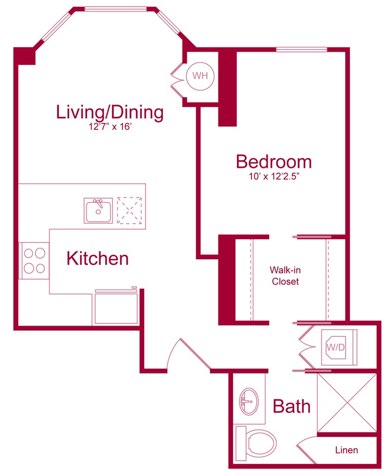 301 - 1 bed 1 bath - 625 SF