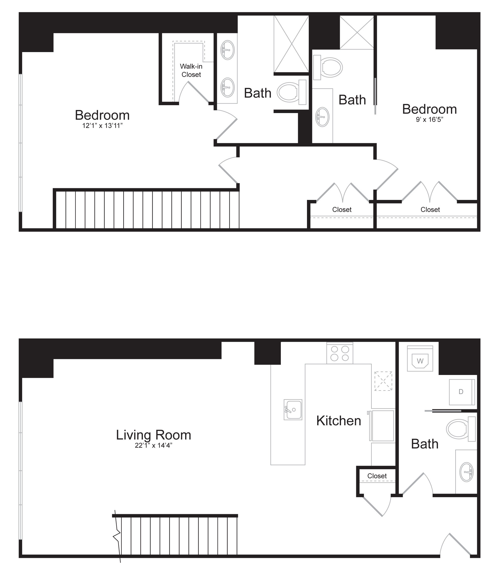 B2I - 2 Bed 2 Bath - 1,692 SF