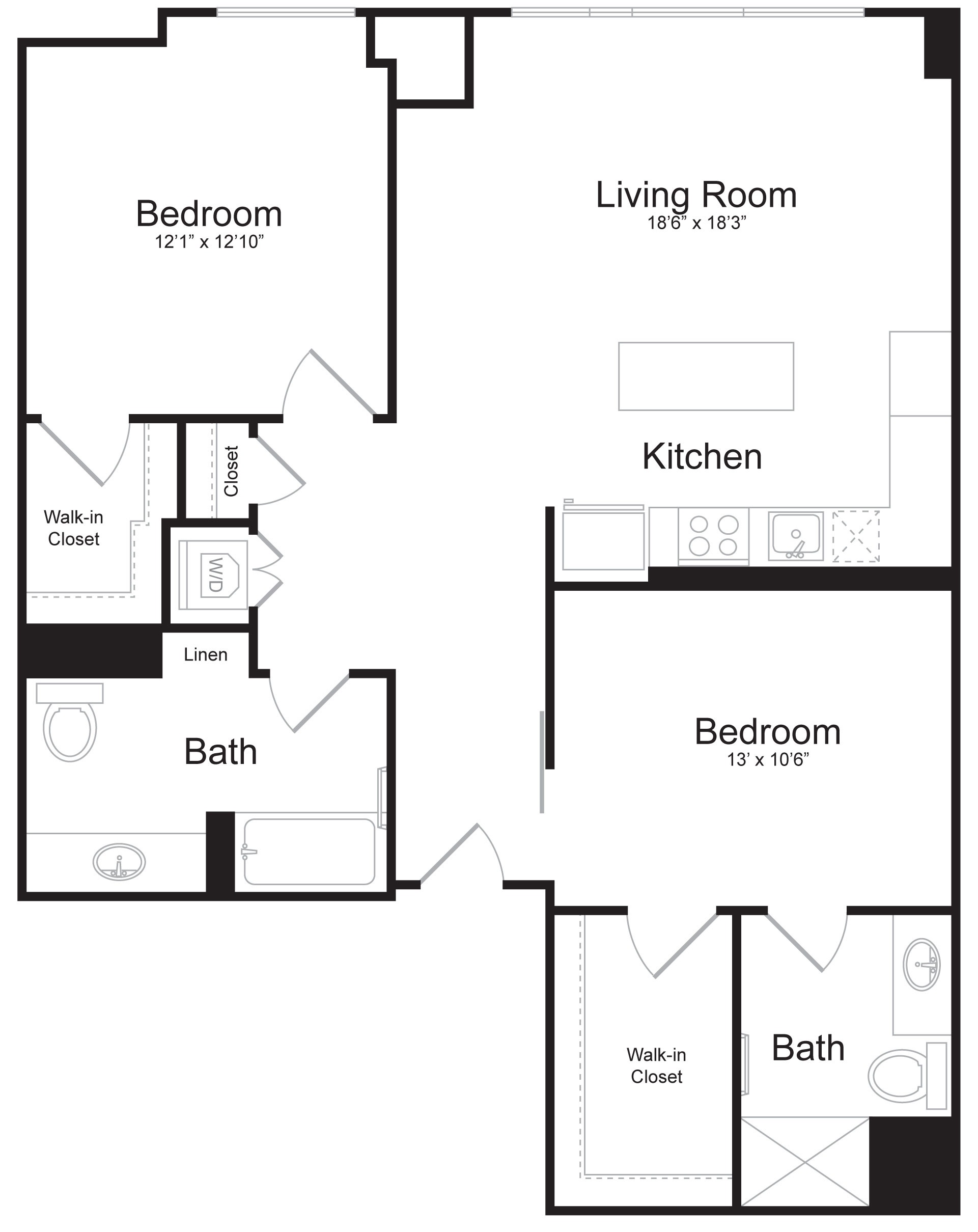 B2D - 2 Bed 2 Bath - 1,141