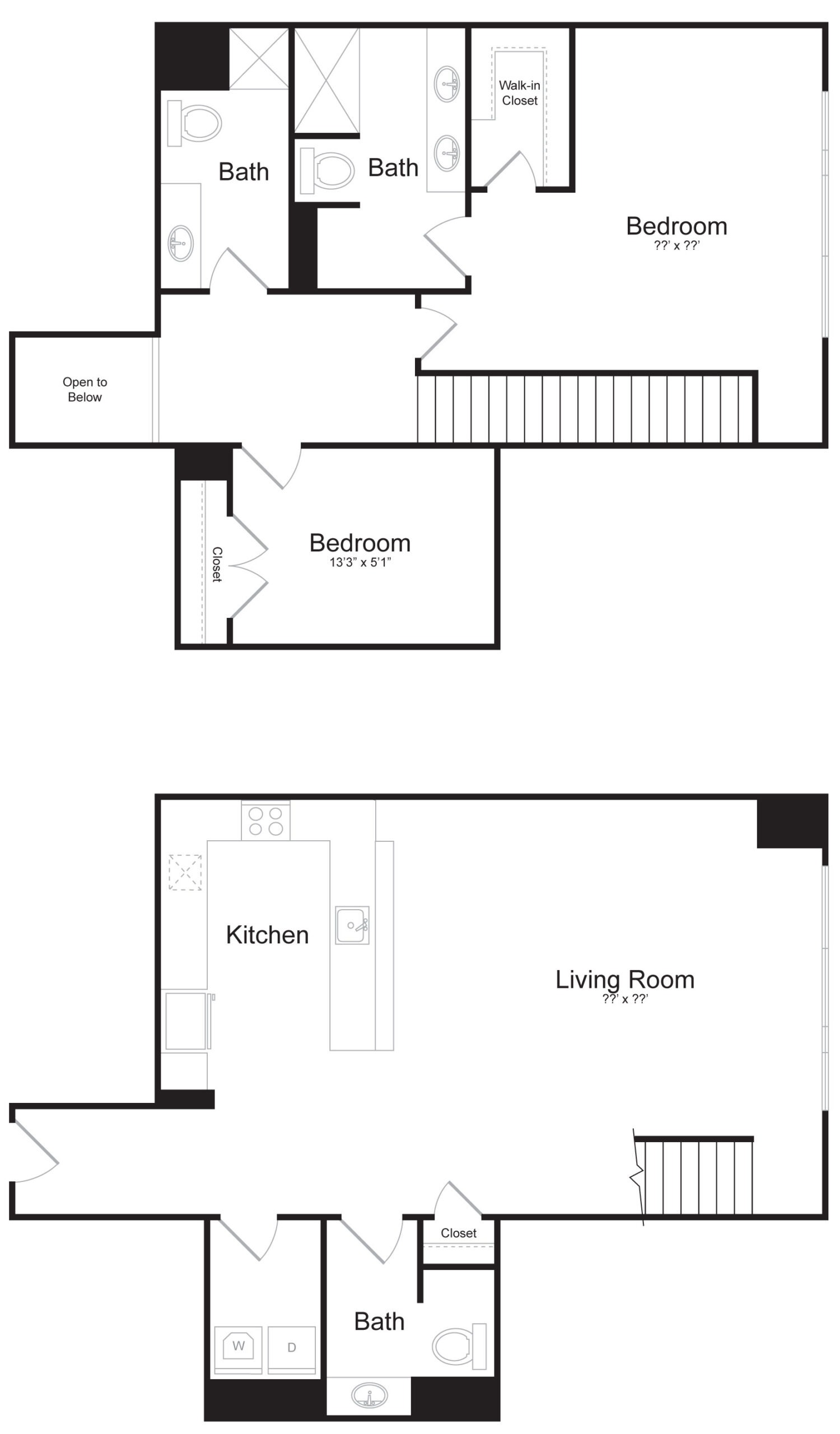 B2M - 2 Bed 2 Bath - 1,938