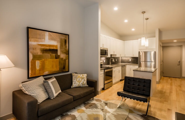 Living Area Opening To Kitchen