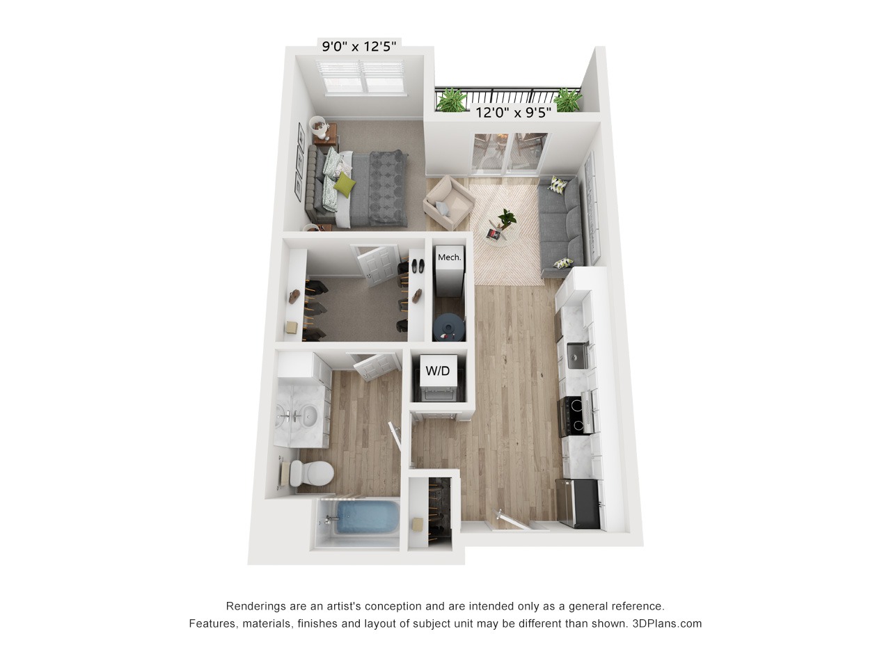 ST - Studio Apartment - 631 SF