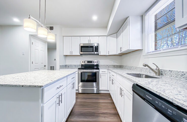 stainless steal appliances in upgraded unit