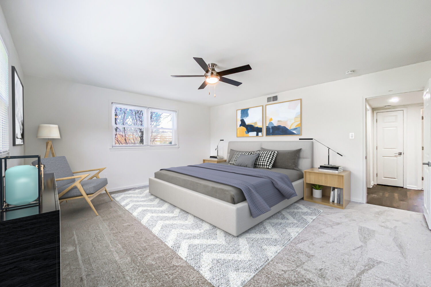 Virtually Staged bedroom