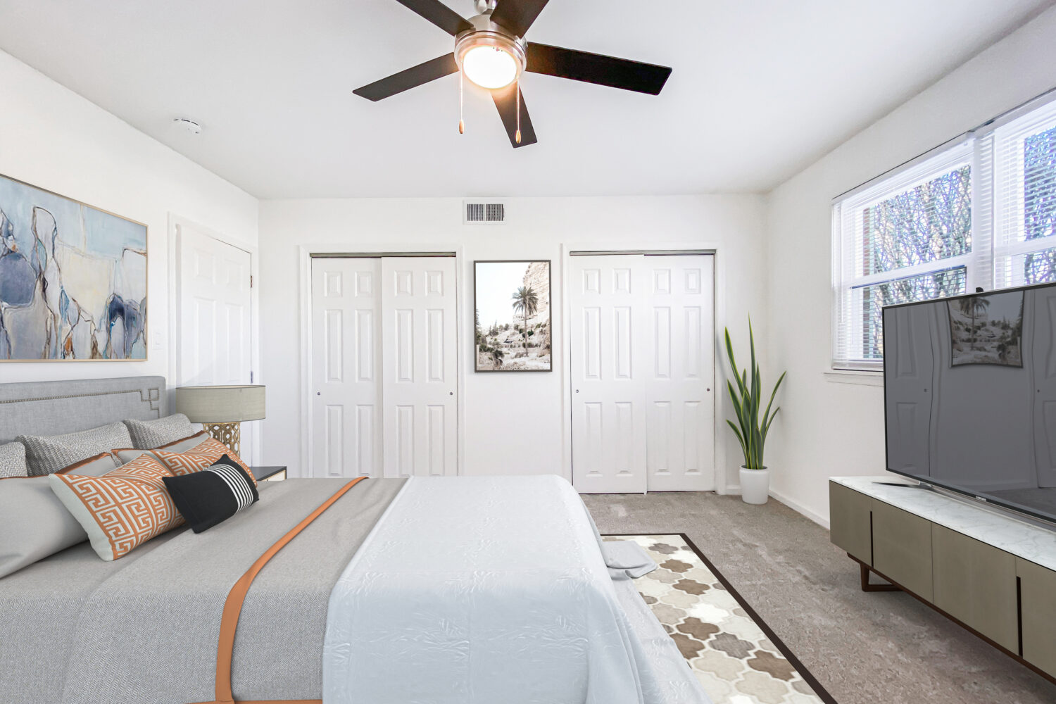 virtually staged bedroom