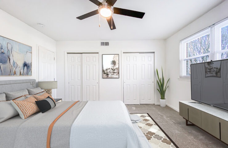 virtually staged bedroom