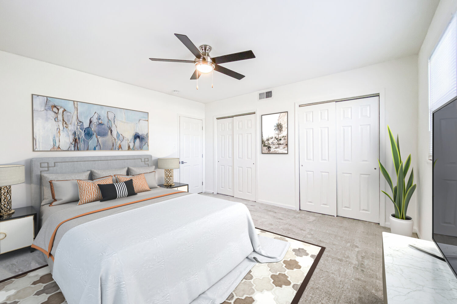 virtually staged bedroom