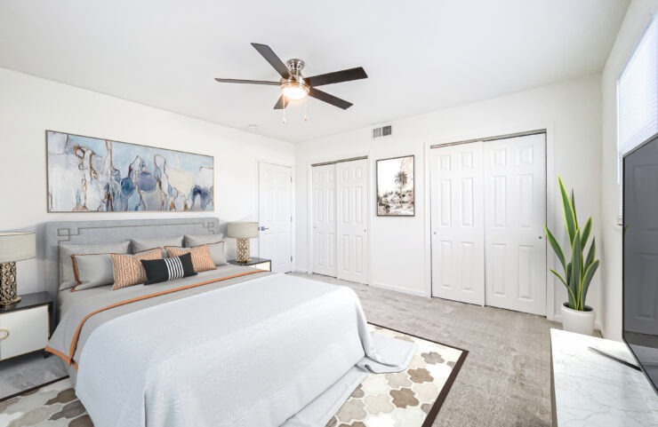 virtually staged bedroom