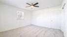 Bedroom with a ceiling fan