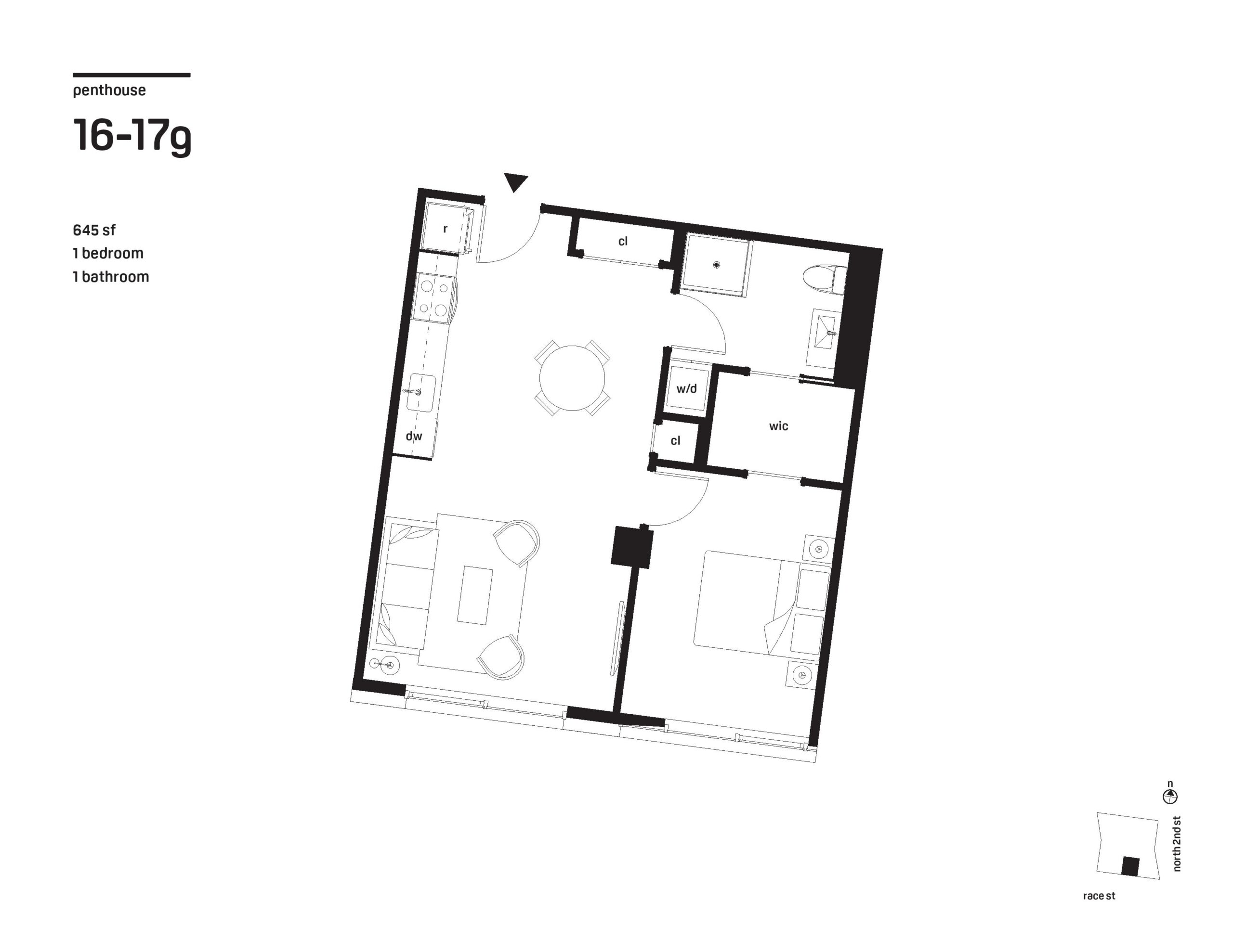 1 Bedroom - 1 Bathroom