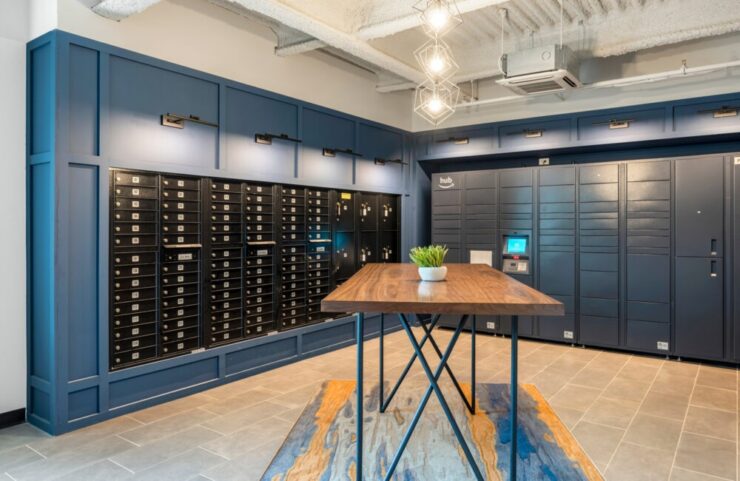 Package Concierge Lockers room with table