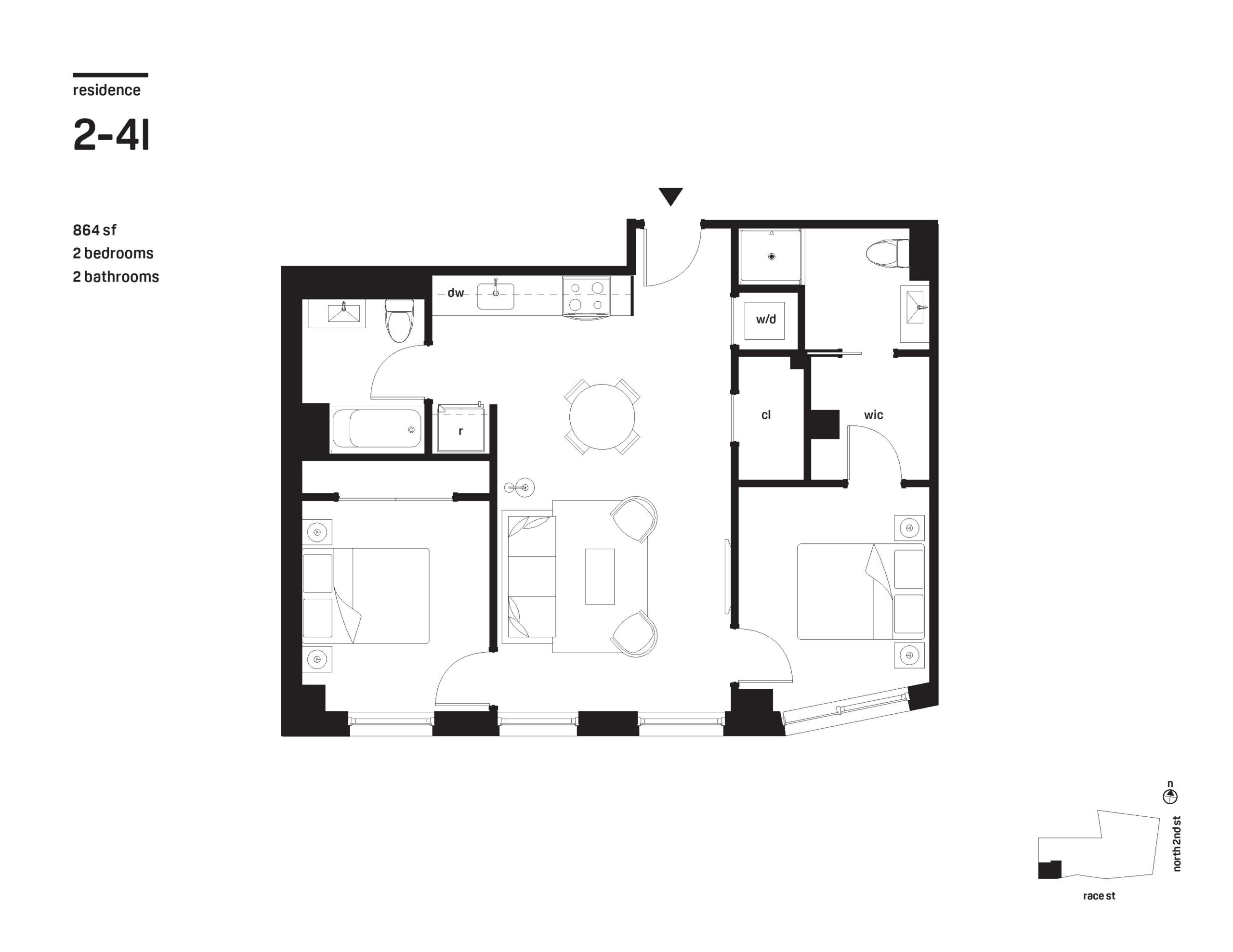 2 Bedroom - 2 Bathroom