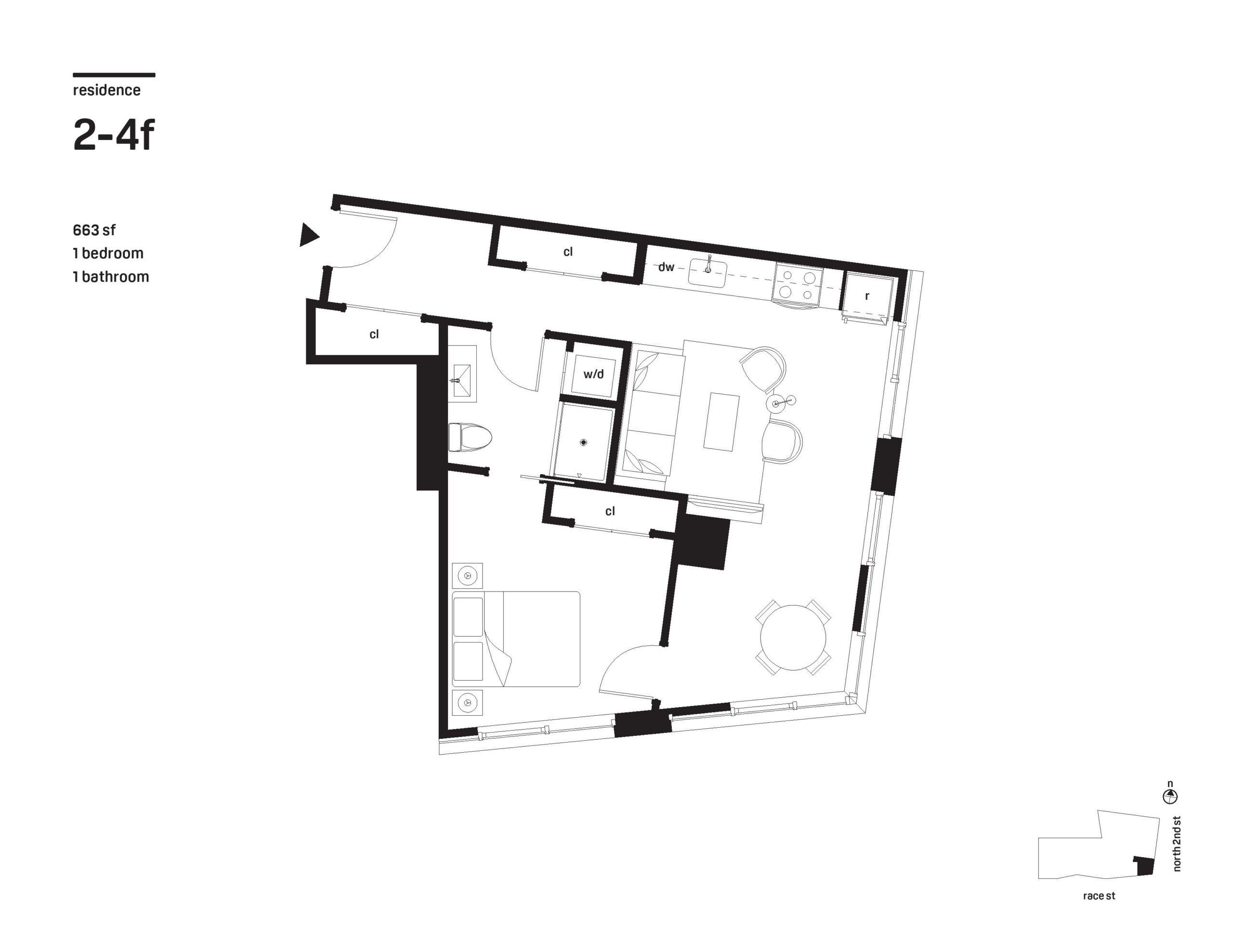 1 Bedroom - 1 Bathroom