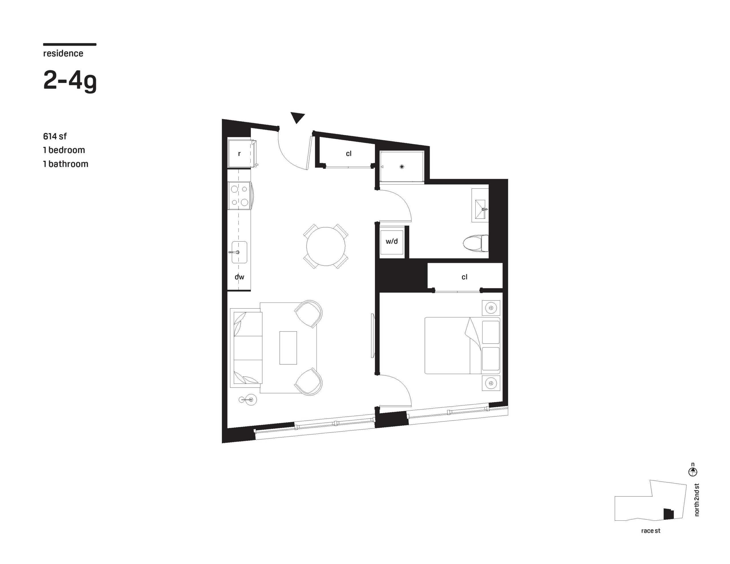 1 Bedroom - 1 Bathroom
