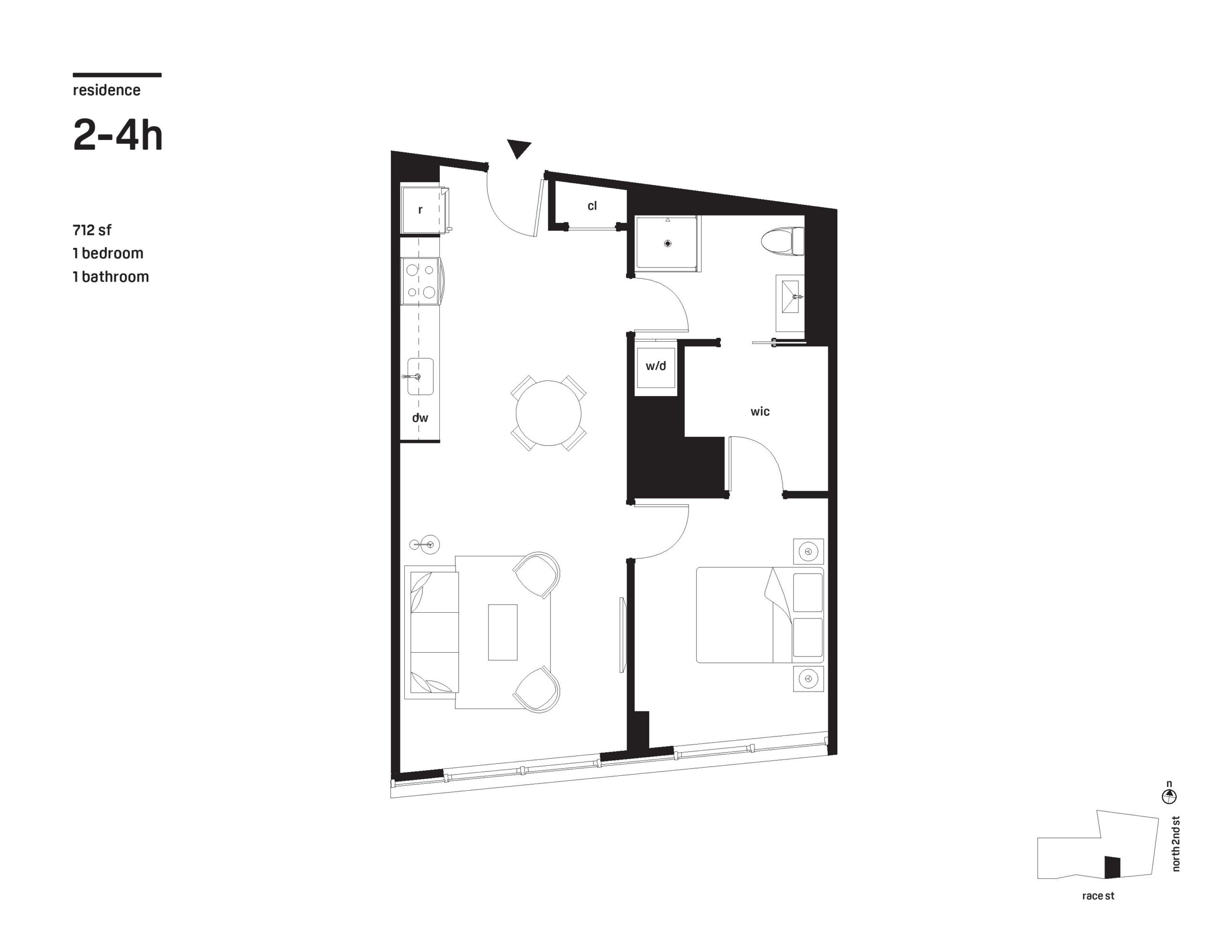 1 Bedroom - 1 Bathroom