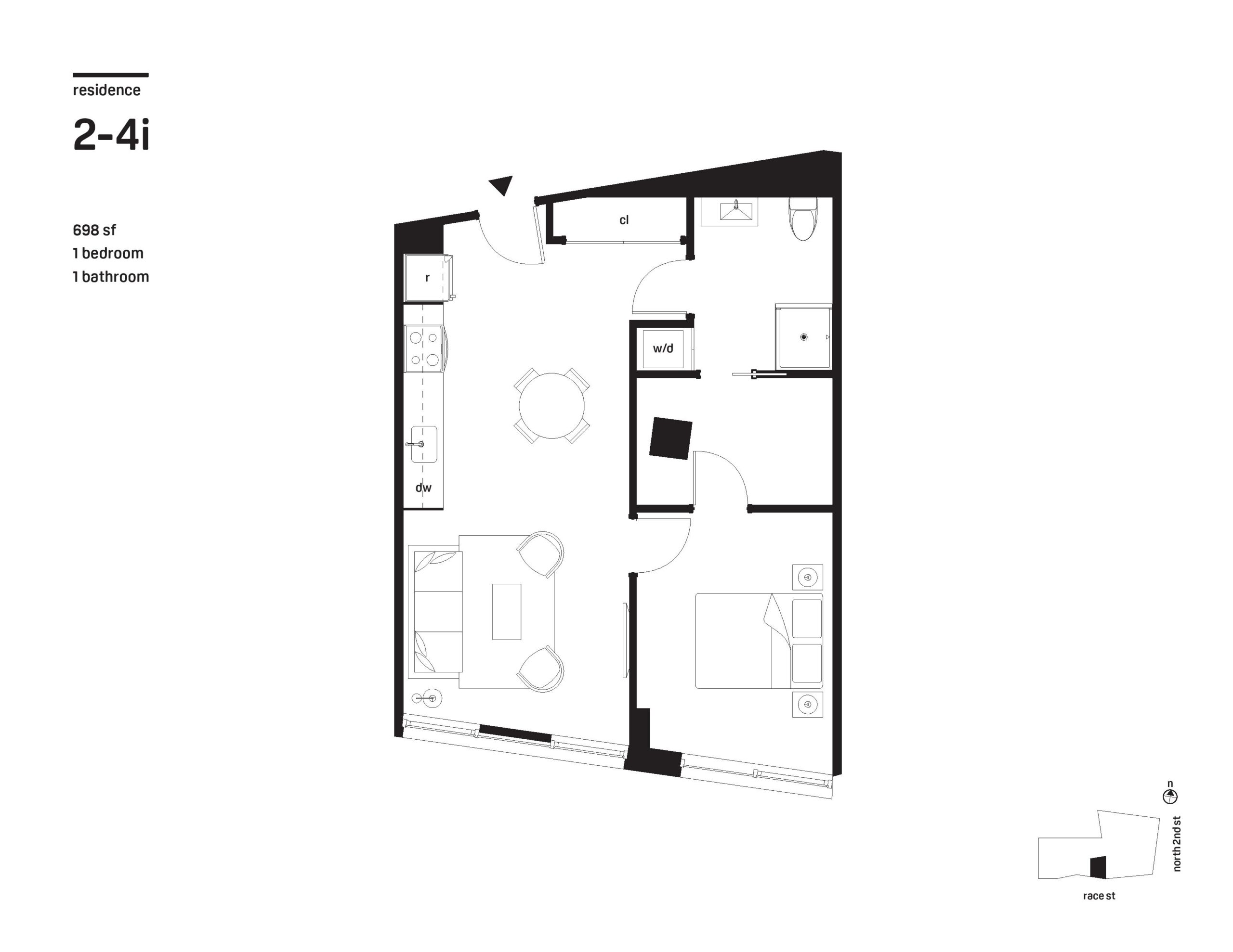 1 Bedroom - 1 Bathroom