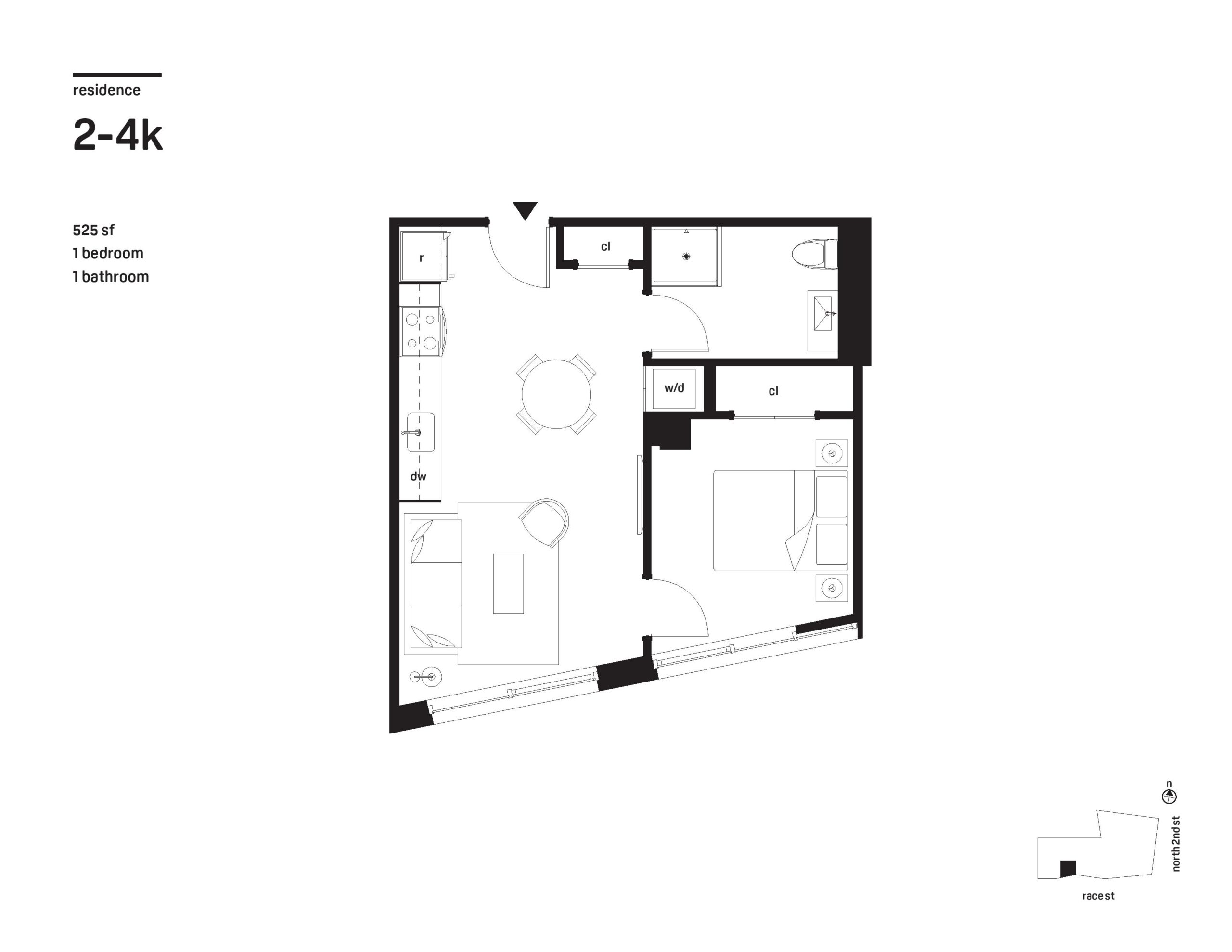 1 Bedroom - 1 Bathroom